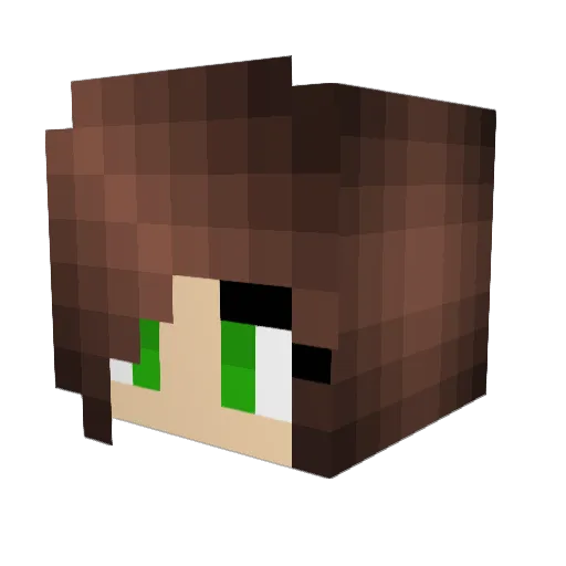 kati2 Minecraft avatar head, 3D render
