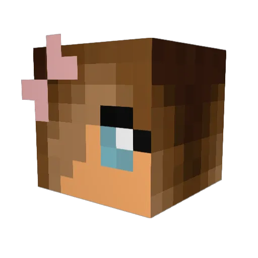 katicoolXD Minecraft avatar head, 3D render