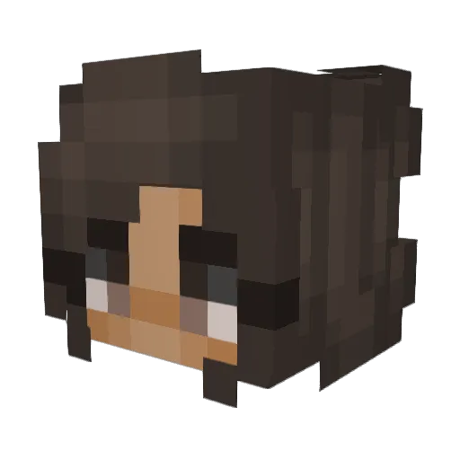katie_ejp_10 Minecraft avatar head, 3D render