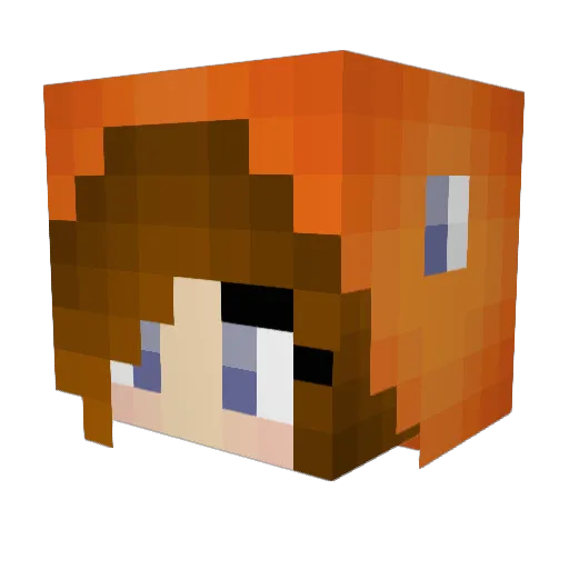 katie_xx Minecraft avatar head, 3D render