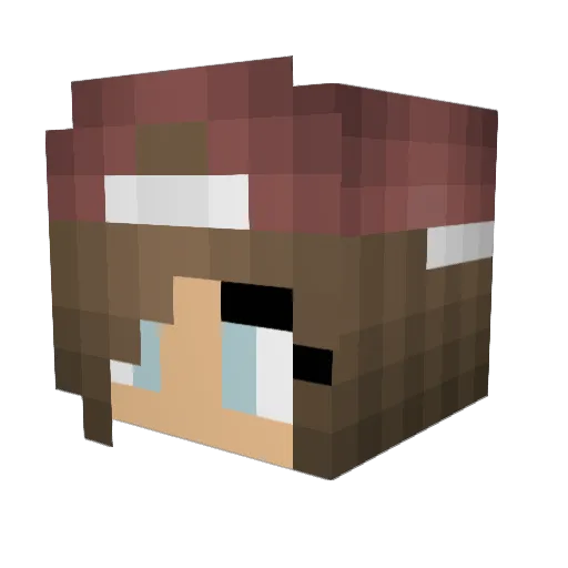 katiebuggyboo Minecraft avatar head, 3D render