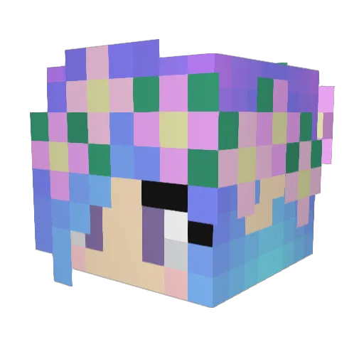 katiecakexo Minecraft avatar head, 3D render