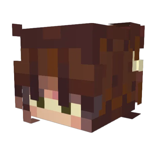 katiecj Minecraft avatar head, 3D render