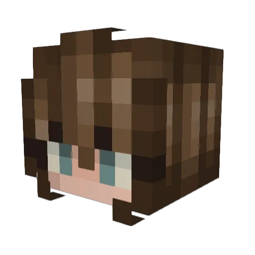 katiecuvi Minecraft avatar head, 3D render