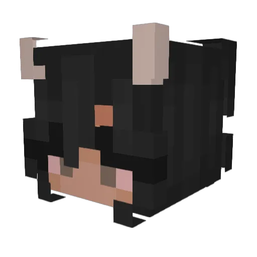 katiefox__ Minecraft avatar head, 3D render