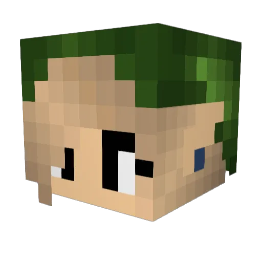 katielittlefield Minecraft avatar head, 3D render