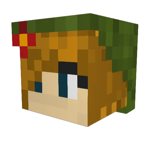 katieofdoom Minecraft avatar head, 3D render