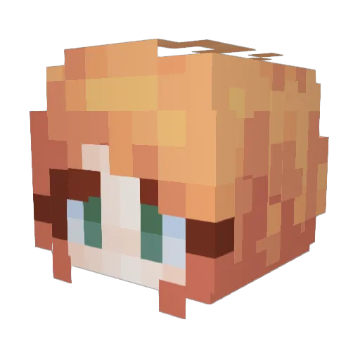 katiepunch Minecraft avatar head, 3D render