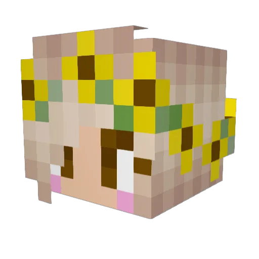 katiesj Minecraft avatar head, 3D render