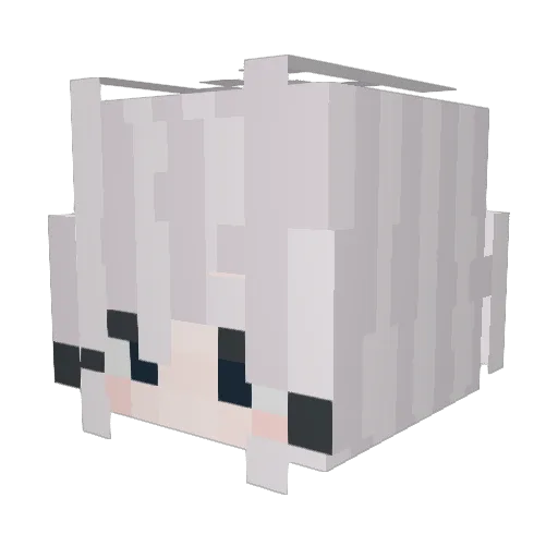 katiewubs Minecraft avatar head, 3D render