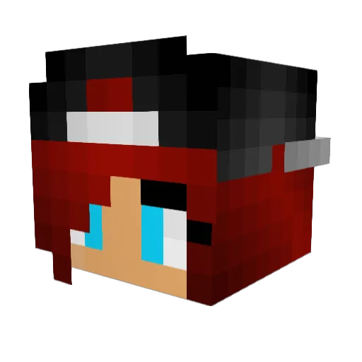 katijoking Minecraft avatar head, 3D render