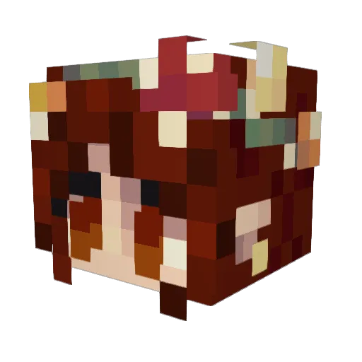 katiray Minecraft avatar head, 3D render