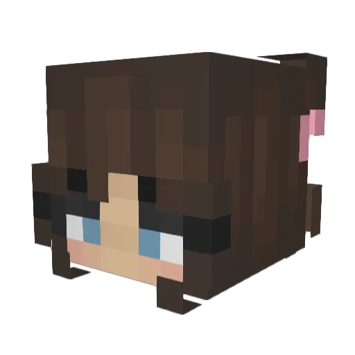 katjatkx Minecraft avatar head, 3D render