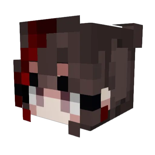 katloght Minecraft avatar head, 3D render
