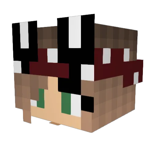 katlukie Minecraft avatar head, 3D render