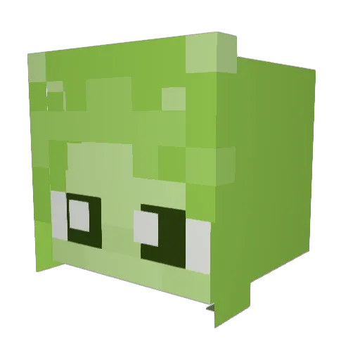 katluvsgreen Minecraft avatar head, 3D render