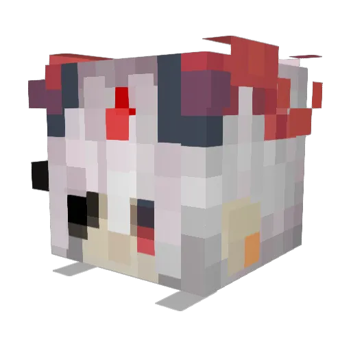 katluvu Minecraft avatar head, 3D render