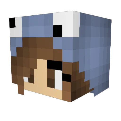 katmas Minecraft avatar head, 3D render