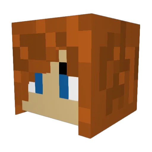 katnboot Minecraft avatar head, 3D render