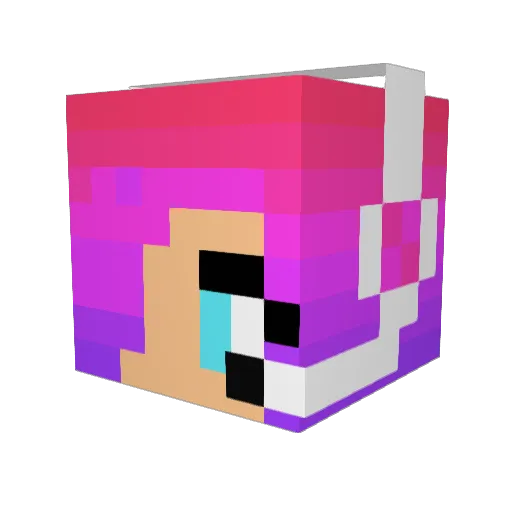 katniss_kitkat Minecraft avatar head, 3D render
