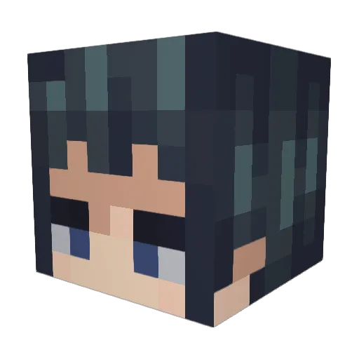 kato00001 Minecraft avatar head, 3D render