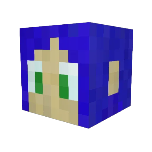 katoOtoko Minecraft avatar head, 3D render