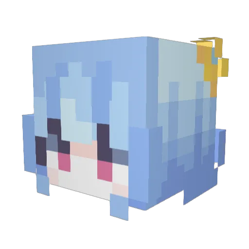 katochanchan Minecraft avatar head, 3D render