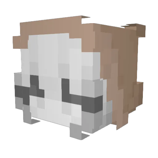 katoshi Minecraft avatar head, 3D render