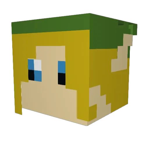 katoshun Minecraft avatar head, 3D render