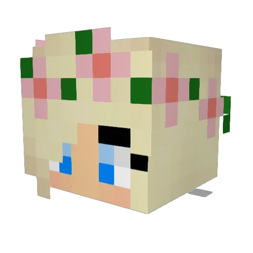 katrineberlin Minecraft avatar head, 3D render