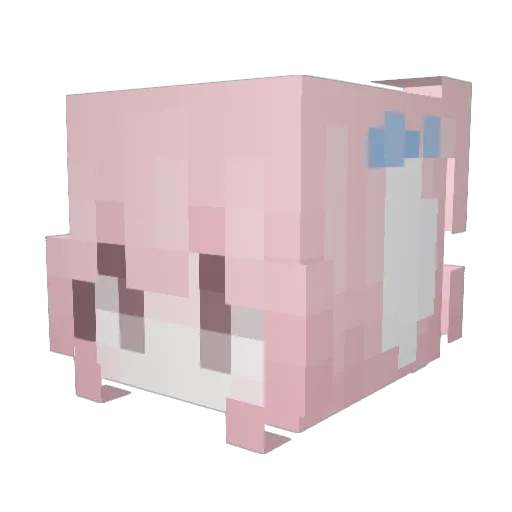 katseyee Minecraft avatar head, 3D render
