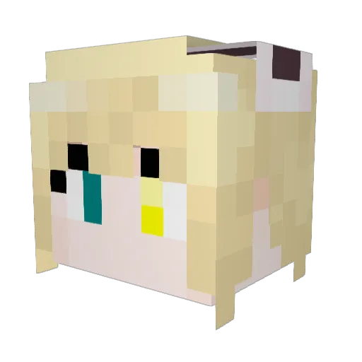 katski Minecraft avatar head, 3D render