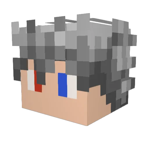 katsu1127 Minecraft avatar head, 3D render