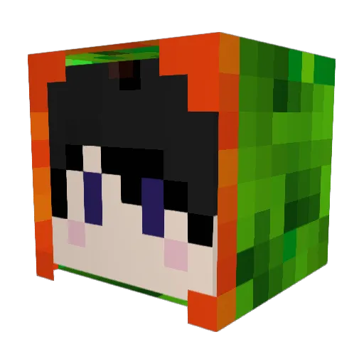katsu2000 Minecraft avatar head, 3D render