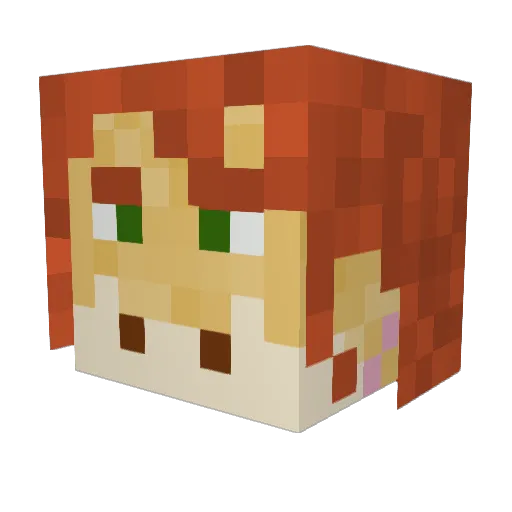 katsudon444 Minecraft avatar head, 3D render
