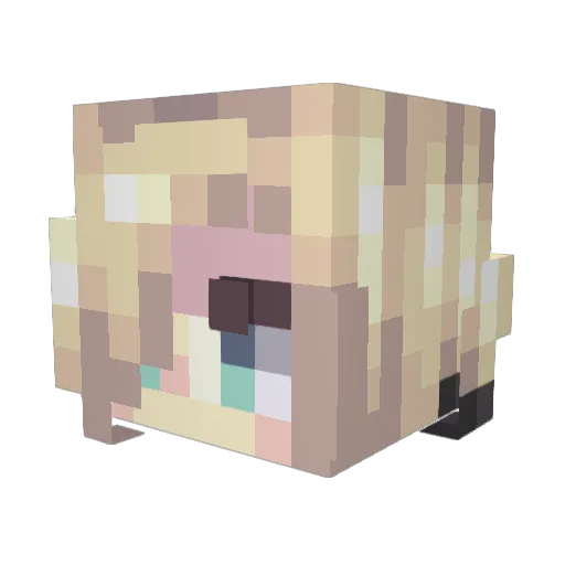 katsuforov Minecraft avatar head, 3D render