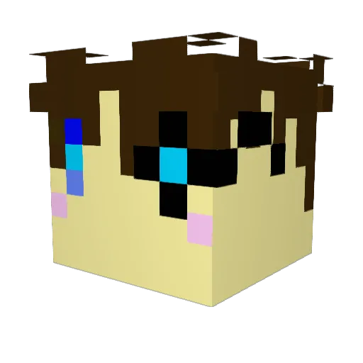 katsuo708 Minecraft avatar head, 3D render