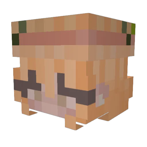 katt44 Minecraft avatar head, 3D render