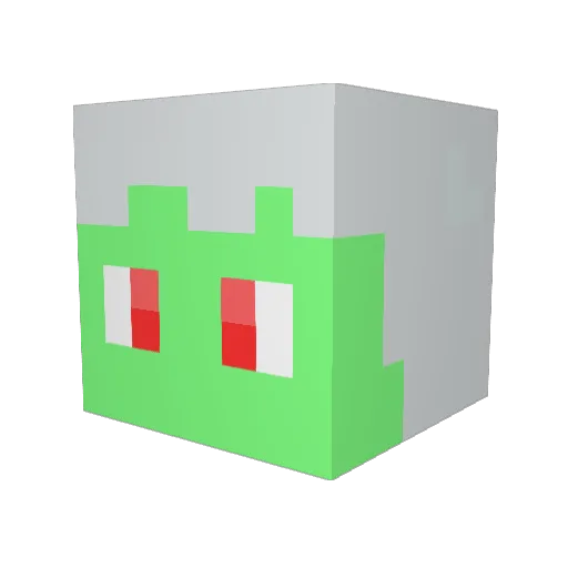 katto9n Minecraft avatar head, 3D render