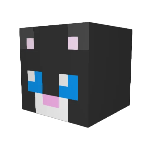 kattocrack Minecraft avatar head, 3D render