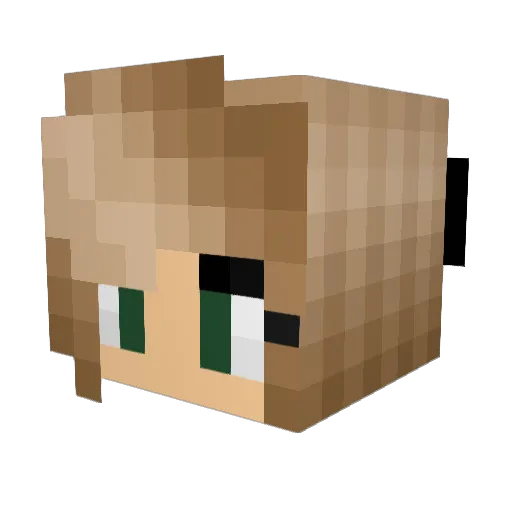 kattttt Minecraft avatar head, 3D render