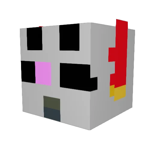 katupiko Minecraft avatar head, 3D render
