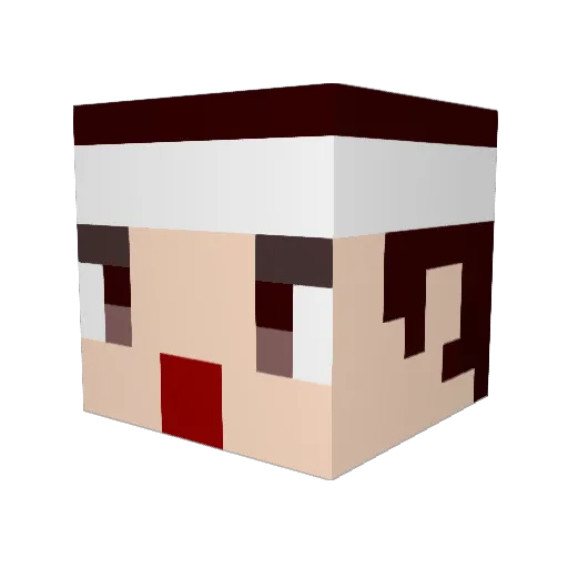 katurin Minecraft avatar head, 3D render