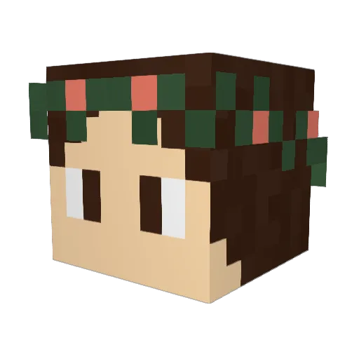 katuuuha Minecraft avatar head, 3D render