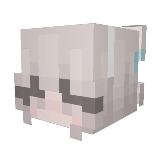 katya_nad Minecraft avatar head, 3D render
