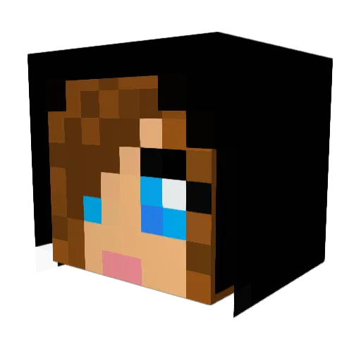 katyafluffy Minecraft avatar head, 3D render