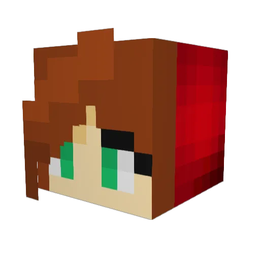 katyalalala Minecraft avatar head, 3D render