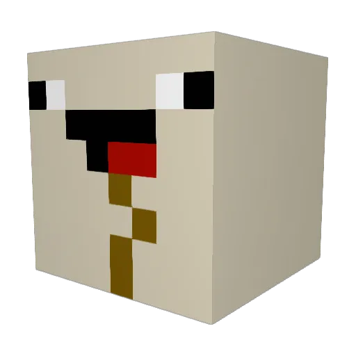 katytttttttt Minecraft avatar head, 3D render