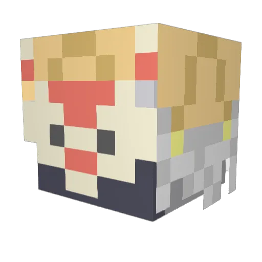 katzebenz Minecraft avatar head, 3D render