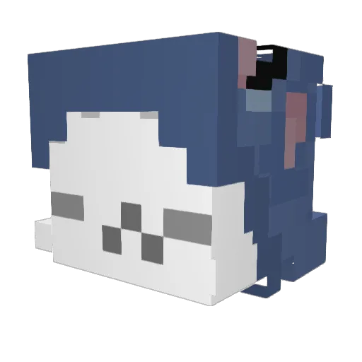 katzepvp Minecraft avatar head, 3D render